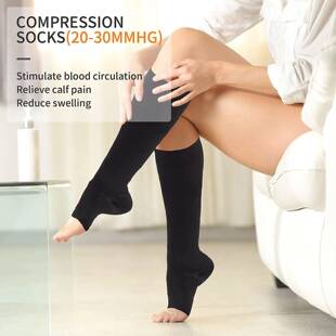 Compression Socks S-XXL Medical Prevent Varicose Ve Toeless