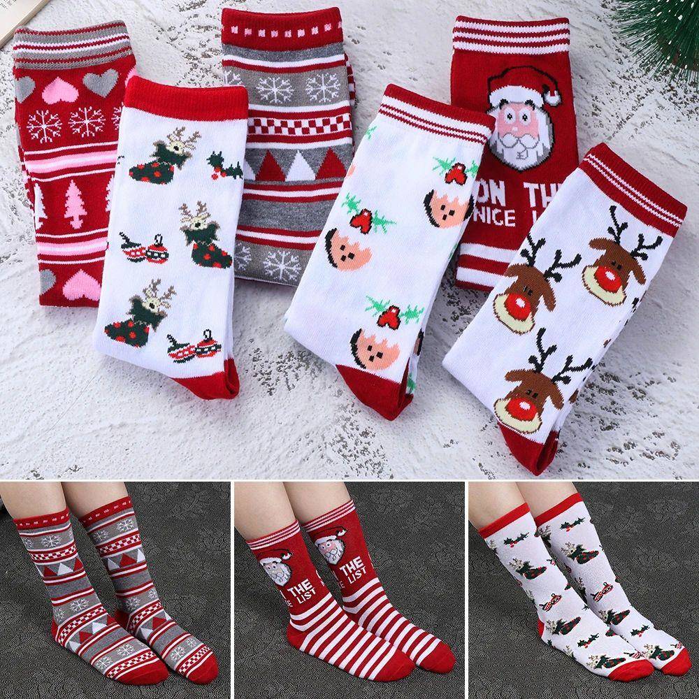 1 Pair Unisex Christmas Socks Santa Claus For Man Woman Lady