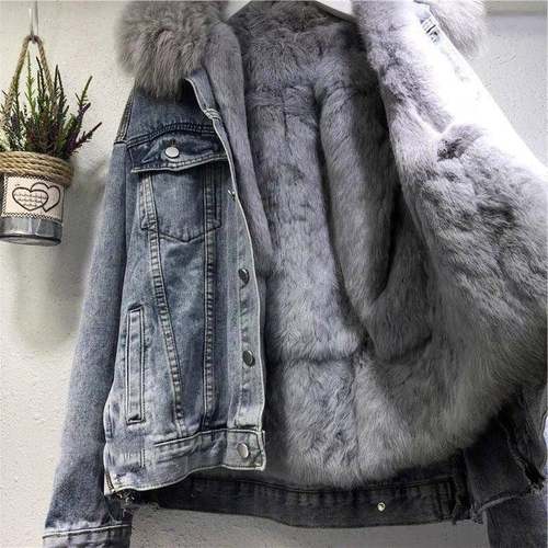 Winter Jean Overcoat Women Jeans Coat Jacket Jackets Coats