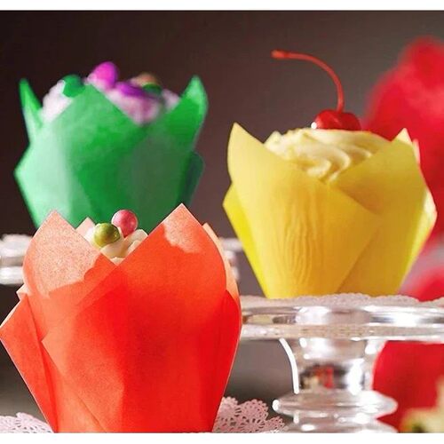 100pcs Tulip Muffin Cases Paper Cupcake Baking Cups Oilproof