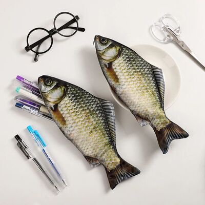Creative Simulated Salted Fish Pencil Case Large Capacity Pe