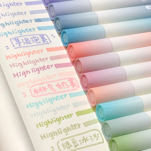 Color highlighter a set of 10 color marker pens荧光记号笔