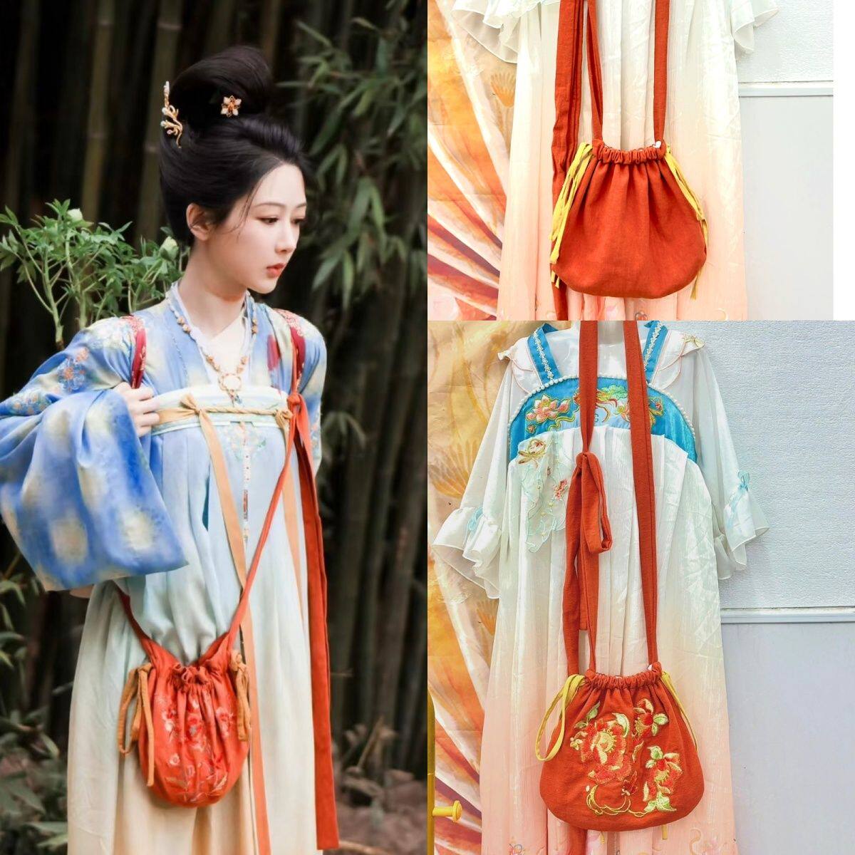 国色芳华何惟芳同款汉服包仿古风斜挎包国风刺绣汉服包单肩日常包
