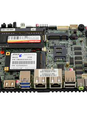 K-B68TK迷你N2807主板套装双千兆网口带内存硬盘静音12V工业 嵌入