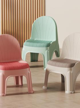 2025新款加厚塑料靠背小椅子儿童矮凳子家用幼儿园宝宝学习椅防滑