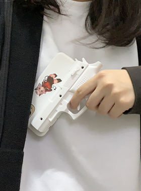 手枪型适用13苹果11手机壳14iPhone12pro max创意定制x/xr奇葩菜刀7/8/14 plus恶搞xs个性搞怪网红沙雕情侣款