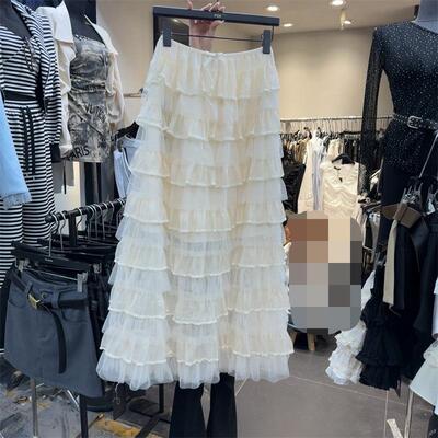 蛋糕裙甜美减龄层次感半身裙女