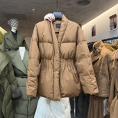 韩秀现货2025冬季 收腰褶皱显瘦羽绒服外套K68660W489 时尚 新款 韩版