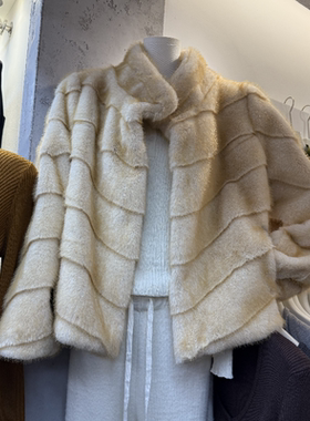 十三行拿货2025冬季新款韩版时尚立领短款毛毛外套女K68627W312