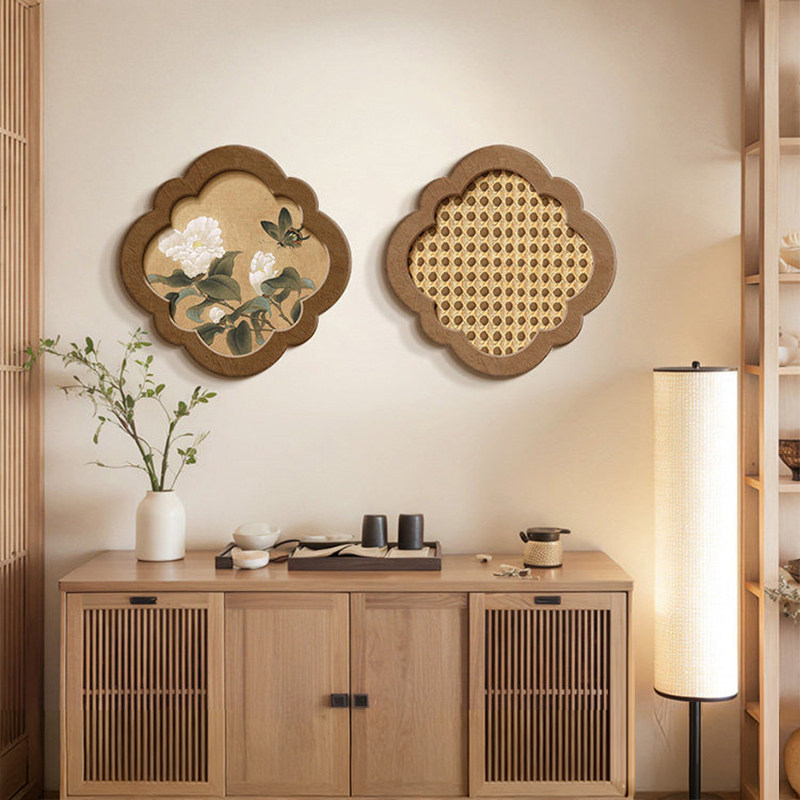 花开富贵斗柜上装饰画宋代美学花卉玄关挂画新中式餐厅高级感壁画