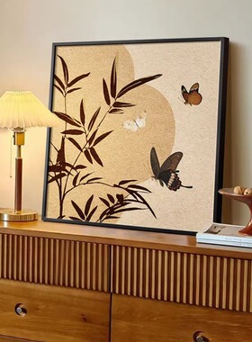 法式中古风装饰画客厅斗柜摆画