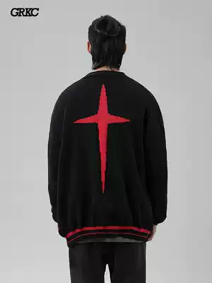 GRKC China cross knitwear sweater national tide brand hip-hop couple loose spring and autumn jacket fashion men and women