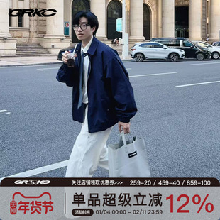 GRKC吉尔卡克  十字箭翻领夹克2025新款巴恩风刺绣短款工装外套