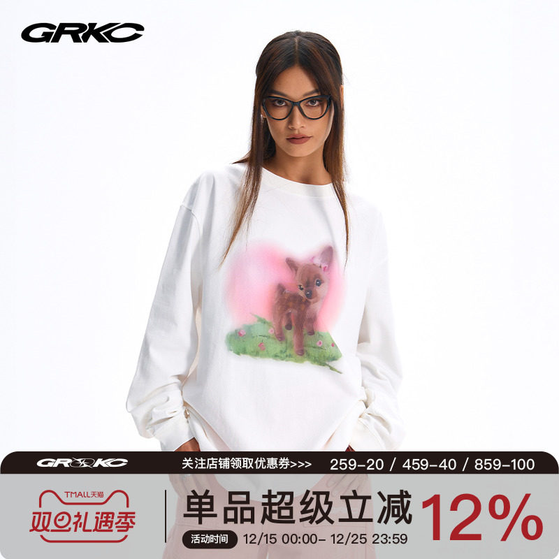 GRKC吉尔卡克幻境小鹿长袖t恤
