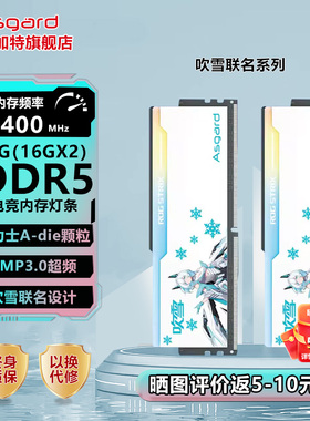 阿斯加特华硕吹雪联名 16G/32G/64G DDR5 DDR4 台式机内存条RGB
