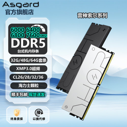 阿斯加特雷神DDR5台式机内存条
