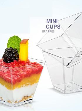 25/50/100 pcs 60ML Disposable Plastic Dessert Cup Portion Tr