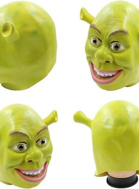 Green Full Head Adult Shrek Latex Mask Cosplay Costume toys