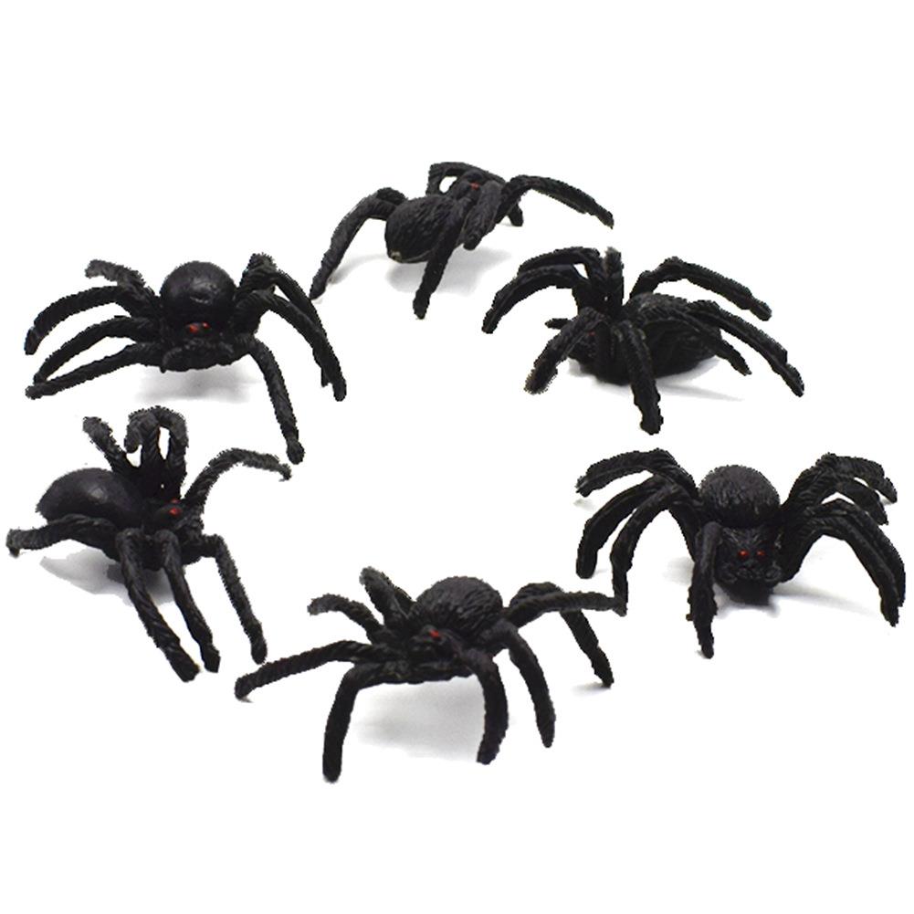 5pcs Halloween PVC spider model spoof twisted egg toy 蜘蛛
