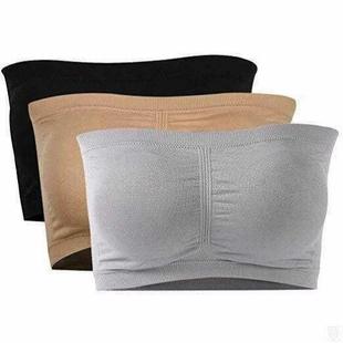 Double Layers Plus Size Strapless Bra Bandeau Tube Removable