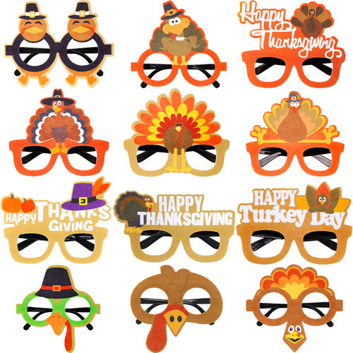Thanksgiving Decoration Glasses Adult Kids Holiday Party Atm