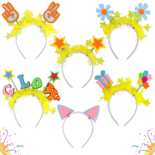 New Fluorescent Party Headbands Neon Birthday Theme Decorati