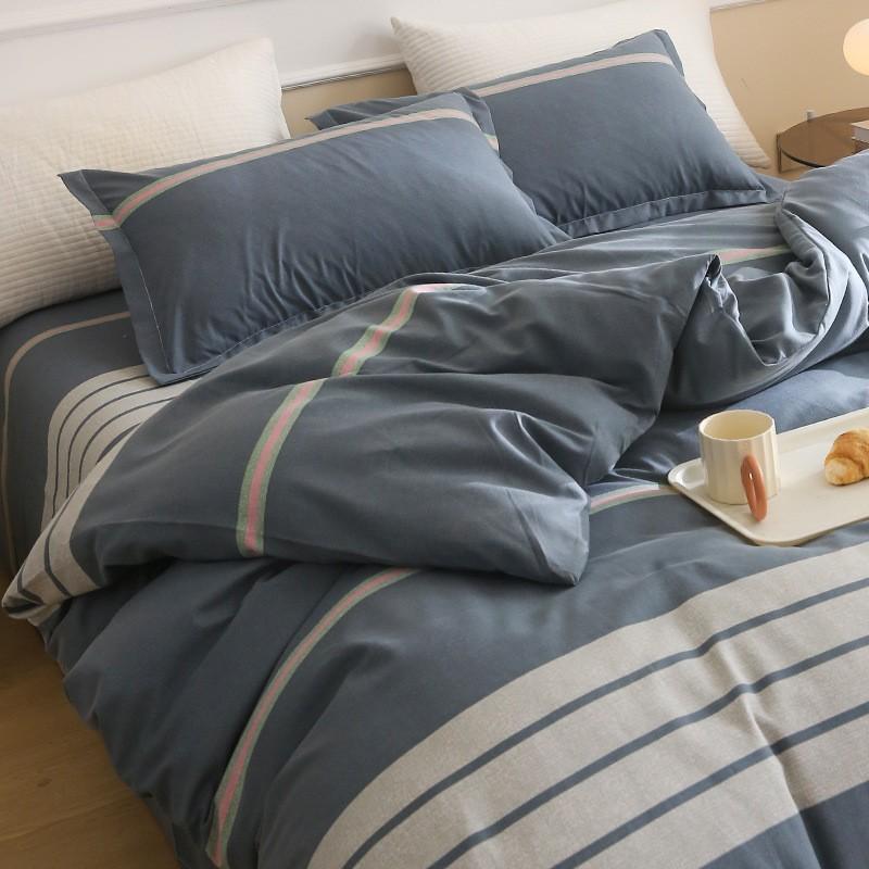 4 pcs bed sheets set cotton beddings flat sheet pillowcases