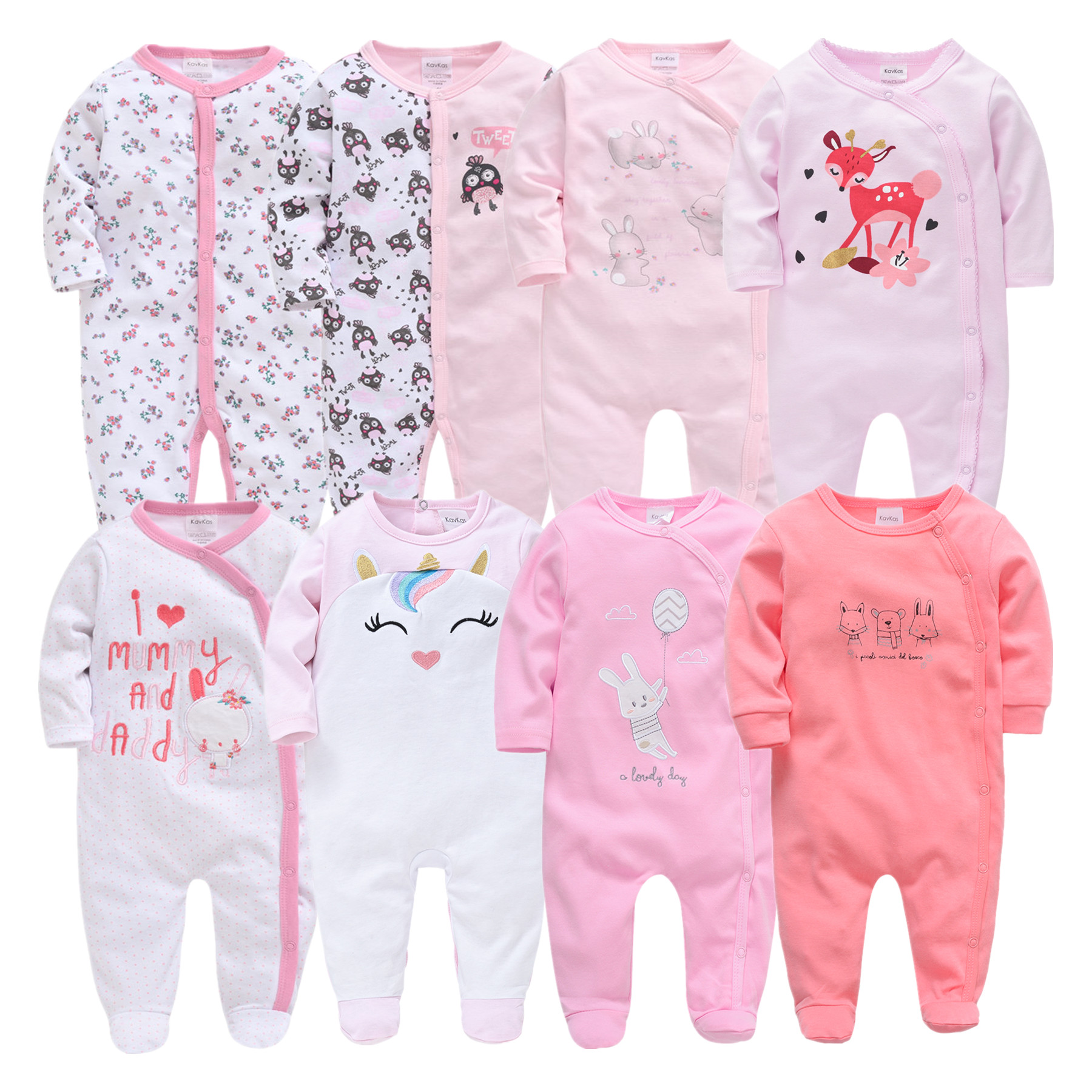 Newborn Baby Girl Rompers Cartoon Infant Boy Jumpsuit Roupas