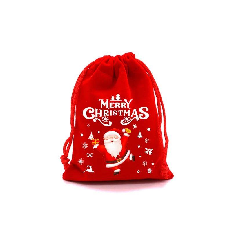 2023 Christmas Velvet Bags 9x12 13x18cm Small Candy Gift Bag