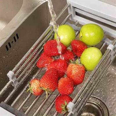 Kitchen Over Sink Dish Drying Rack Adjustable Tray Drainer