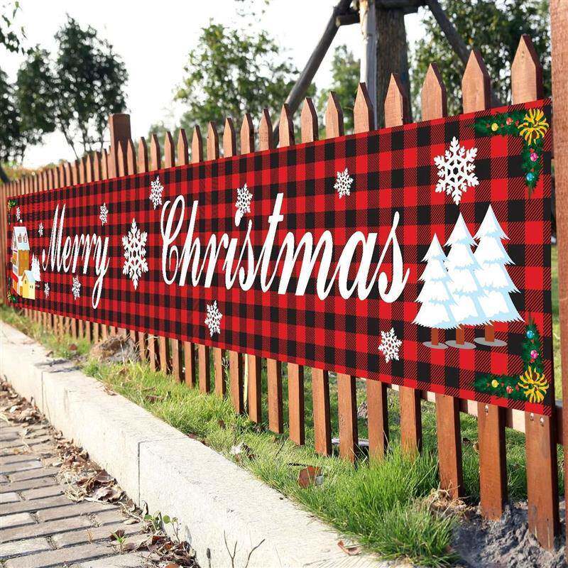 9FT Large Merry Christmas Banner Sign Xmas Outdoor Indoor De