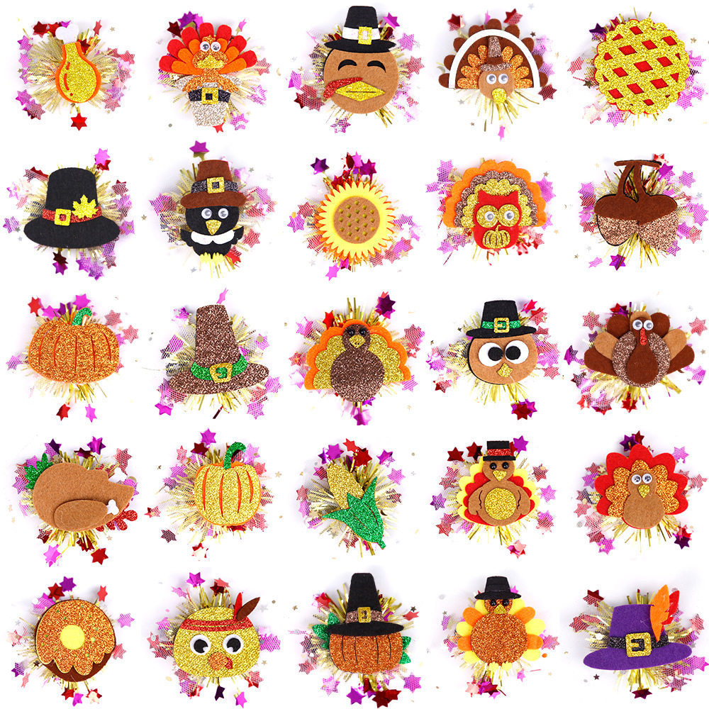 Thanksgiving Turkey Hairpin Children's Party Decoration Prod