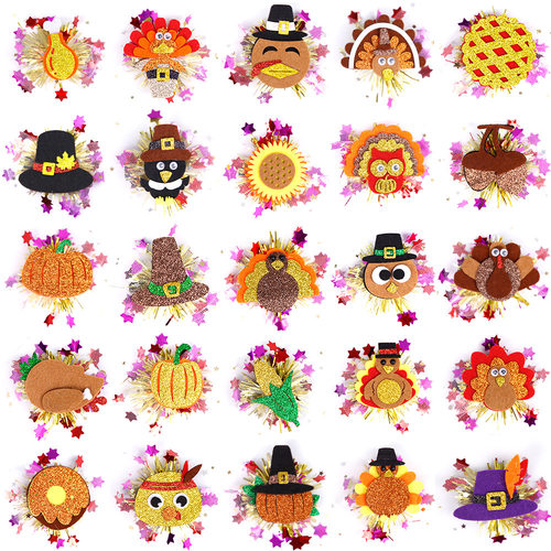 Thanksgiving Turkey Hairpin Children's Party Decoration Prod