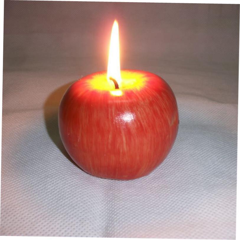 1PCS Christmas Red for Apple Shape Fruit 苹果蜡烛