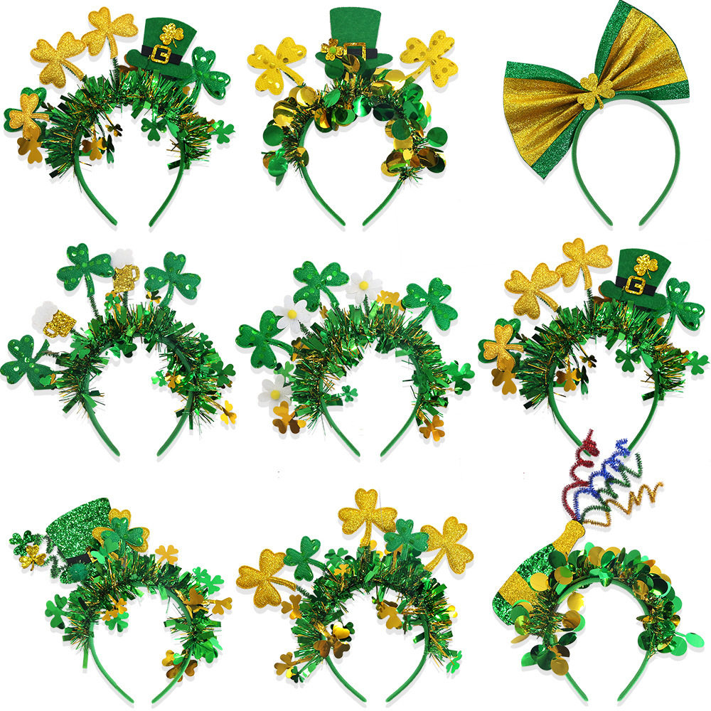 St. Patrick's Green Top Gold Green Hairband Irish National D