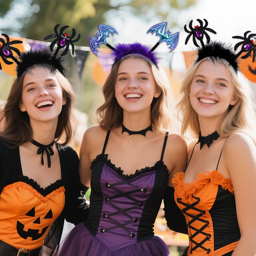 Halloween Shiny Bat Headband Ghost Festival Party Decoration