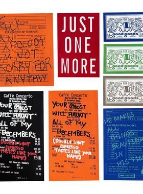 时尚大号橙色衣服补丁贴修补字母图案布贴缝补衣服帖装饰贴布标签