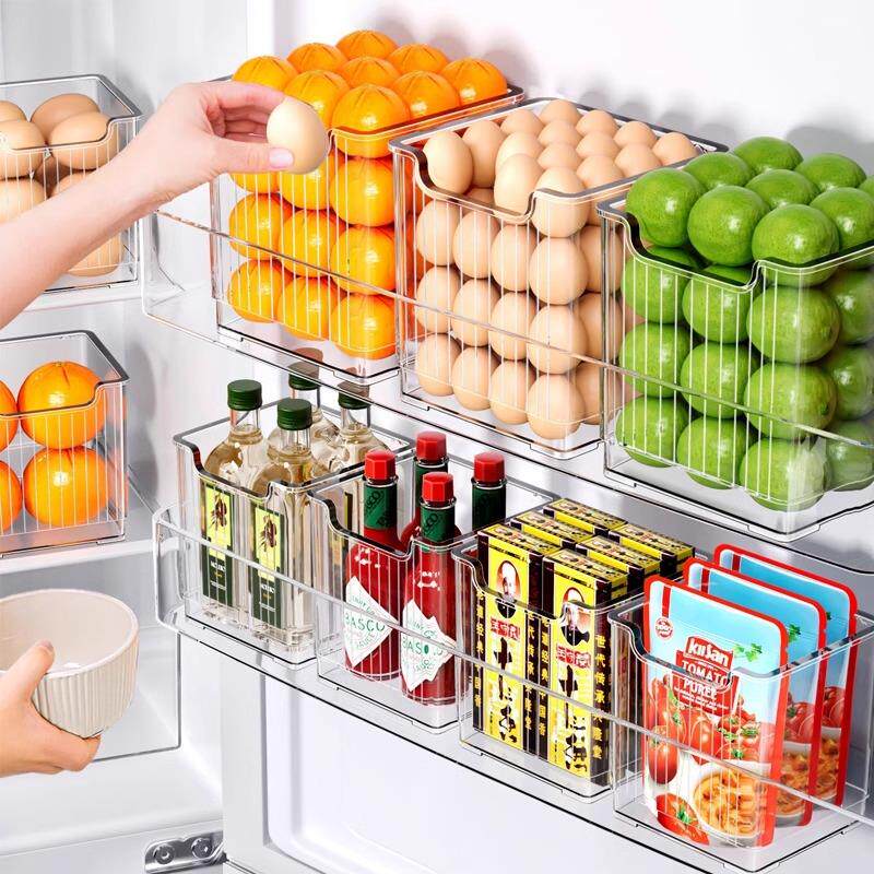 日本冰箱侧门收纳盒门内侧收纳盒食品级冷藏整理盒保鲜盒分类分格