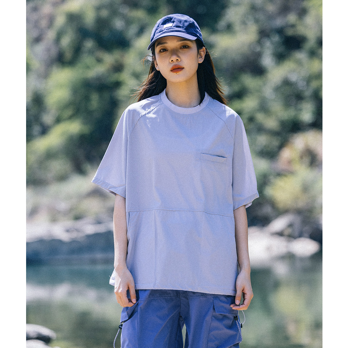 MountainValley户外运动凉感速干圆领套头衫徒步骑行短袖T恤男女