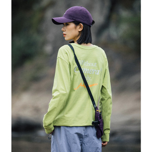 Mountainvalley户外山系轻薄印花速干长袖 t恤吸湿排汗骑行打底衫