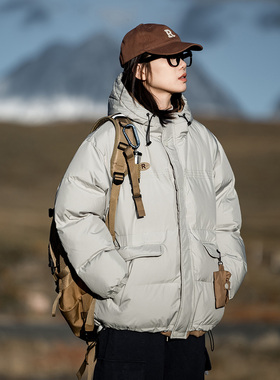 Mountainvalley2023冬装户外加厚工装连帽棉衣 男女学生休闲棉服