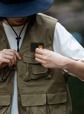 Mountain valley22AW户外山系多口袋战术工装马夹男女钓鱼短马甲