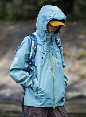 Mountain秋冬户外三合一抓绒防风防水保暖连帽冲锋衣旅游男女外套