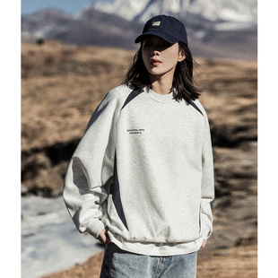 户外套头衫 Mountain 拼色休闲圆领卫衣 日系男女款 valley24SS春装