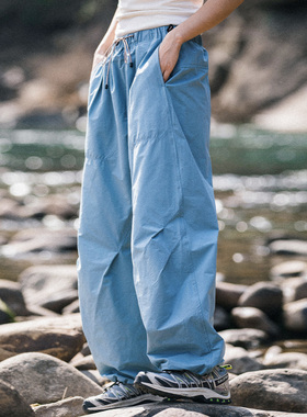 MountainValley户外山系轻薄速干徒步伞兵裤工装裤直筒宽松休闲裤