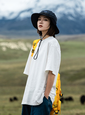 Mountain valley24S/S基础款270克小领口纯色短袖T恤 打底衫男女