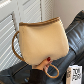 休闲水桶包 洋气百搭斜挎包夏季 小众质感撞色小包包女2026新款 时尚