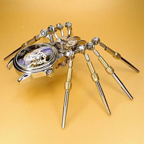 朋克机械蜘蛛手表高端摆件模型