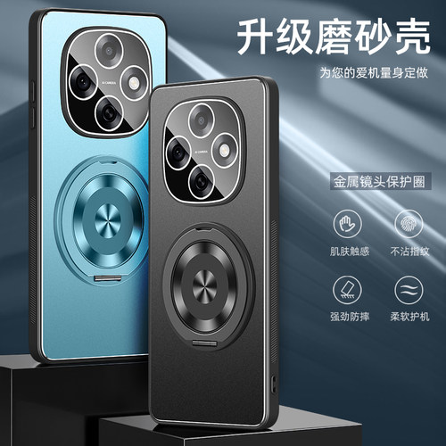 适用于OPPO A6Pro手机壳防摔a6pro带镜头膜保护套OPPO全包软边A6GT旋转支架外壳肤感磨砂金属后盖高级感新款