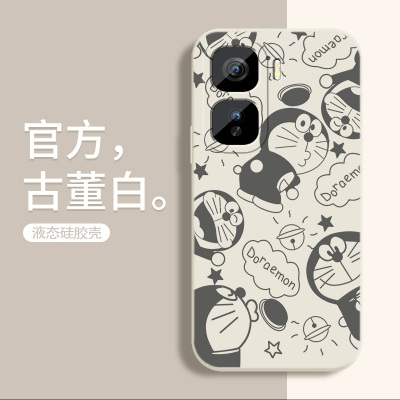 适用于iQOONeo10Pro+手机壳防摔iQOO Neo10Pro+叮当猫卡通保护套哆啦A梦液态硅胶软壳镜头全包边新款外壳超薄